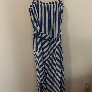 Gap Blue and White Striped Maxi Dress, size small